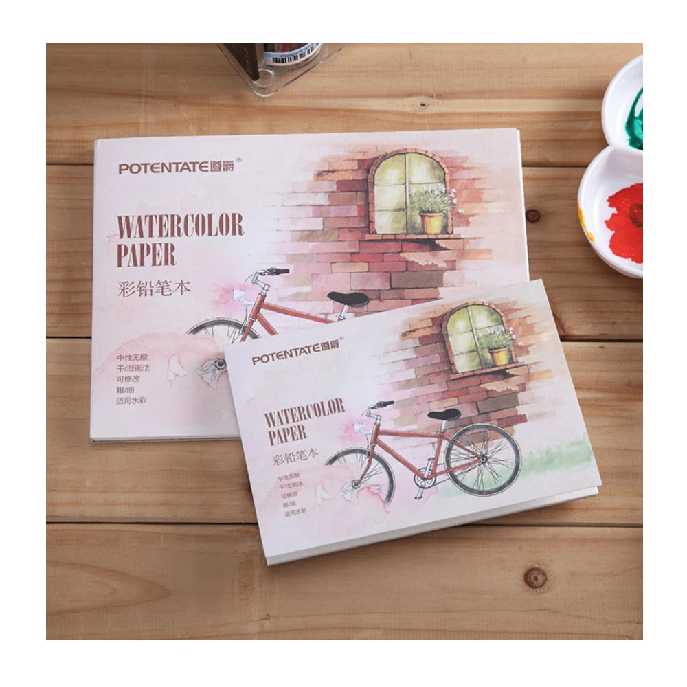 Potentate Artist Painting Drawing Watercolor Paper 300gsm Acid Free Pencil Pad 12 Sheets Cold Press