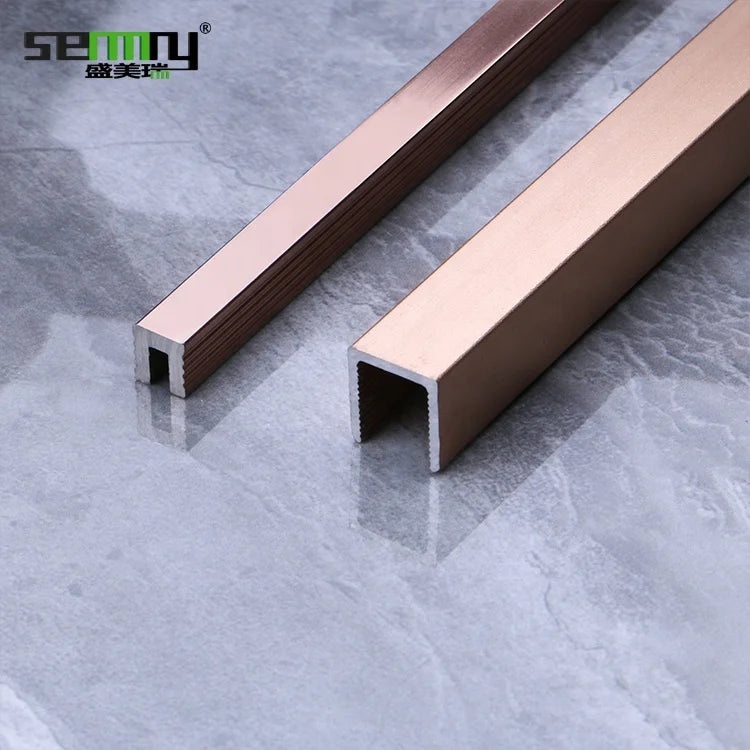 Aluminium Corner Tile Trim Profile Metal Aluminium U Shape Profile Just a Trim Tile Profiles Aluminium Custom Decorative Tiles