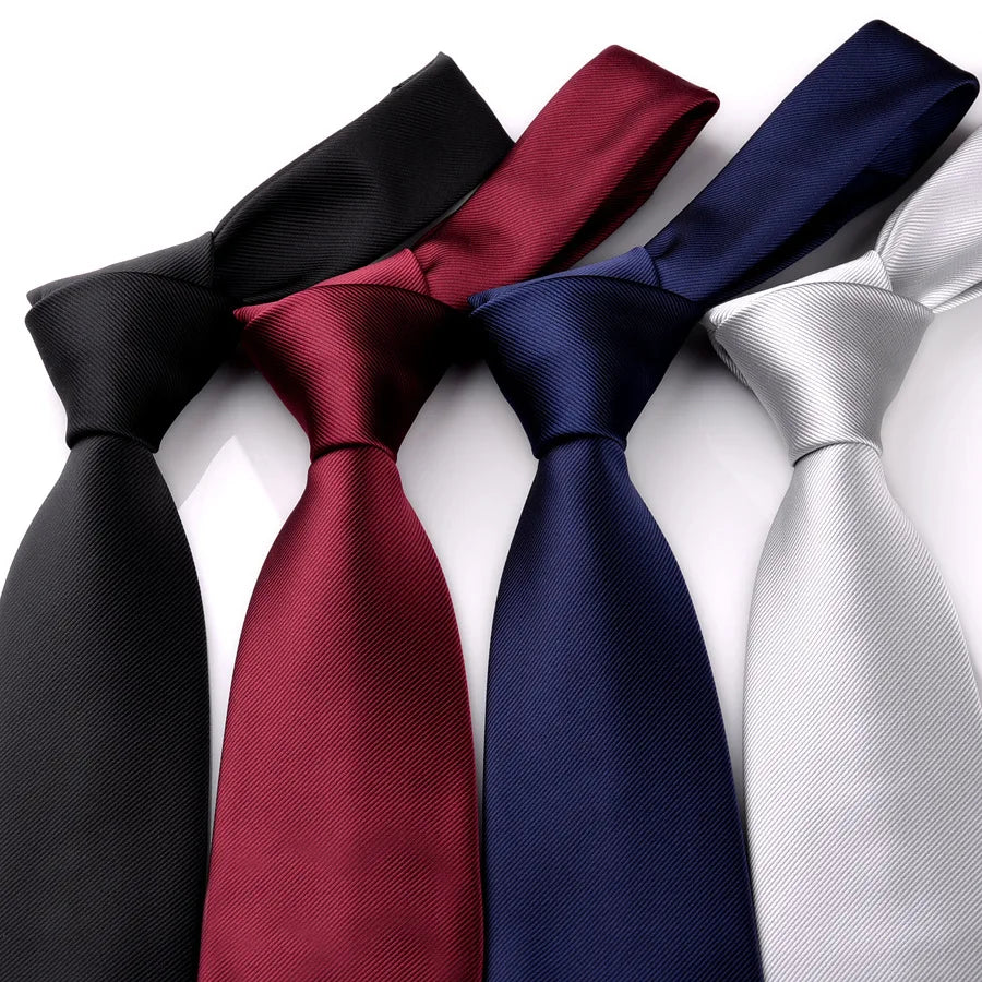 8cm Tie Solid NEW Tires Necktie Fashion Wholesale Neckties Color Accessories Cravat Wedding Gift Shirt 33 Color Fashion Men's
