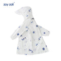 Zoyzoii Children Pvc Eva Waterproof Raincoats Clothes Hooded Plastic Kids Poncho for Kids