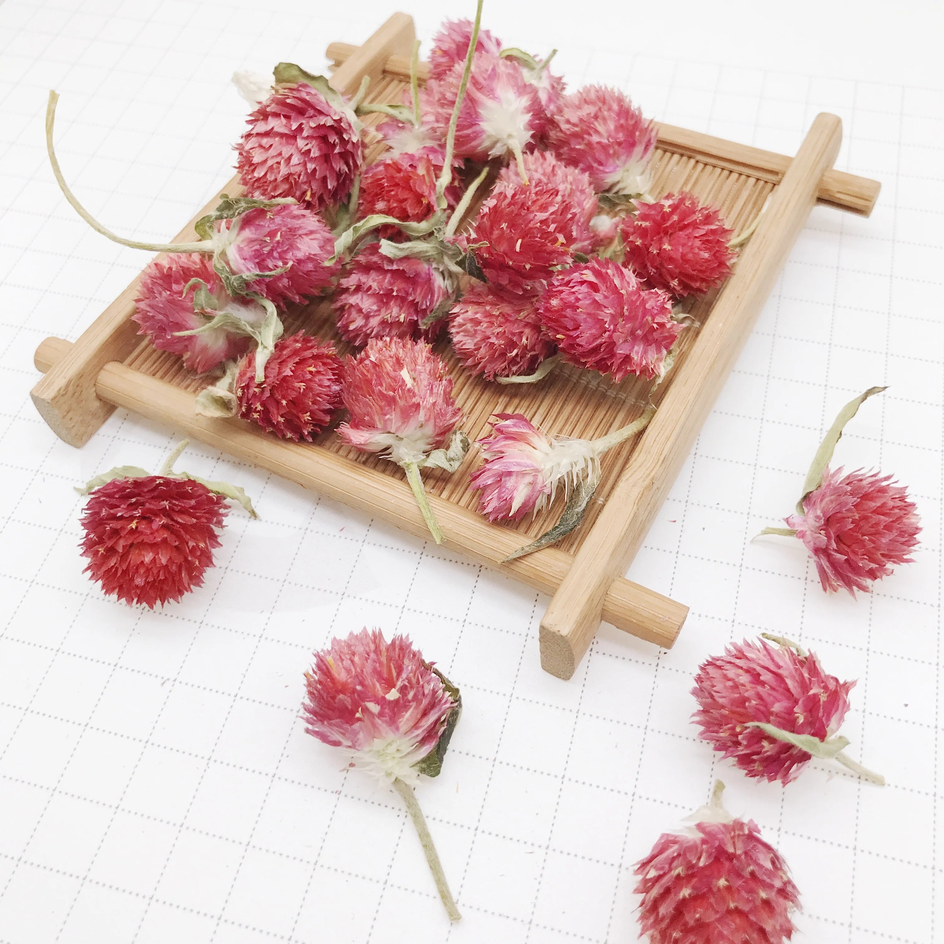 4089 Hong Qiao Mei Chinese Natural Globe Amaranth Flowers Tea Gomphrena Globosa Dried Concubine Red Tea