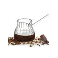 Hot Sale Eco-Friendly Classic Transparent Hand Drip Coffee Pot Coffee Server Kettle Heat Resistant Glass Curved Turkish Tea