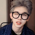New Style Round Decorative Large Frame Glasses Blue Blocking Computer PC Art Unisex Optical Eyeglasses for Eye protection
