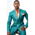 Wedding Tuxedos Fashion Mens Pants Suits Classic Fit Groom Prom Party Blazer Overcoat Jacket Pants Men's Double Breasted Suits
