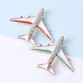 Luxury Men's Accessories Rhinestone Airplane Brooch Pin Party Clothes Decoration Wholesale Men's Jewelry Bag Accessory Design