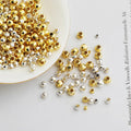 Hot Sale 925 Sterling Silver Gold Plating Round Charm Beads for Jewelry Making Accessories Wholesale