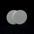 39mm White Blank Top Hat and Cane Ceramic Poker Chips 10g with Engrave White Rounded Chips Factory Custom logo