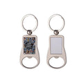 Ready to Ship Factory Custom Sublimation Metal Beer Bottle Opener Keychain