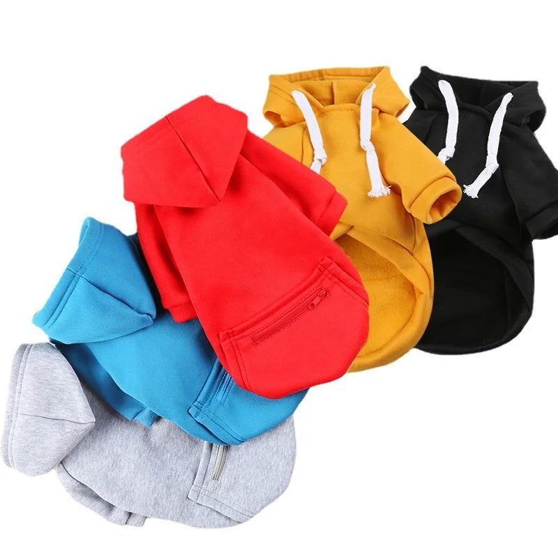 XS-5XL Dog Clothes Blank Pet Hoodie Jacket for Small Medium Large Dogs Cats Hooded Coat Warm Puppy Clothes for Dogs