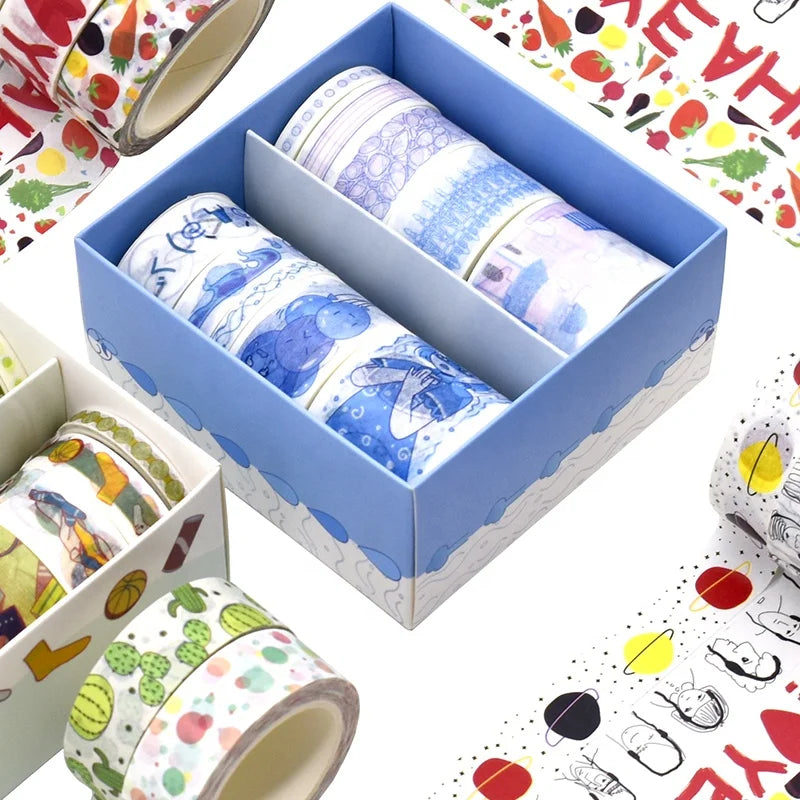 Low MOQ Custom High Quality Washi Tape Masking Decorative Scrapbook Planner Washi Tape Sticker Roll