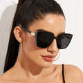 New Fashion Designer Wholesale Custom Sunglasses Vintage Retro Mirror Sun Glasses Big Cat Eye Square Sunglasses Women