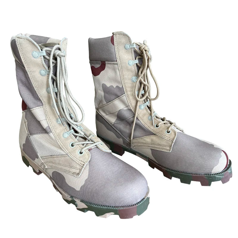 Outdoor Men's High Top Training Protection Boots-Nylon Upper PU Midsole All Season Hiking & Climbing Shoes