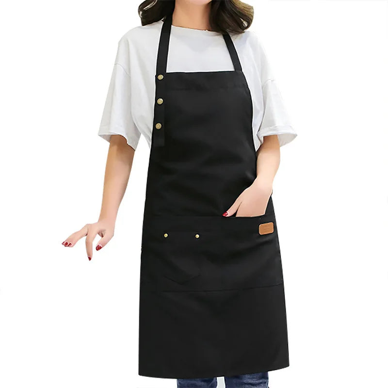 Custom Canvas Aprons for Restaurants Kitchens Nail Salons Milk Tea Shops and Baristas. Workwear for Artisans Men and Women