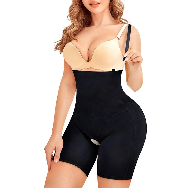 Women Hip Enhancer Butt Lifting Shapewear High Waist Padded Butt Lifter Tummy Control Shaper With Hip and Butt Pads