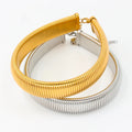12-16-20MM Snake Texture Chunky Choker Necklace for Women Stainless Steel Bold Statement Necklace Non Tarnish Waterproof Jewelry