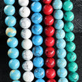 Custom Natural Stone Round Loose Beads Crystal Healing Gemstone Turquoise Loose Gemstone Beads
