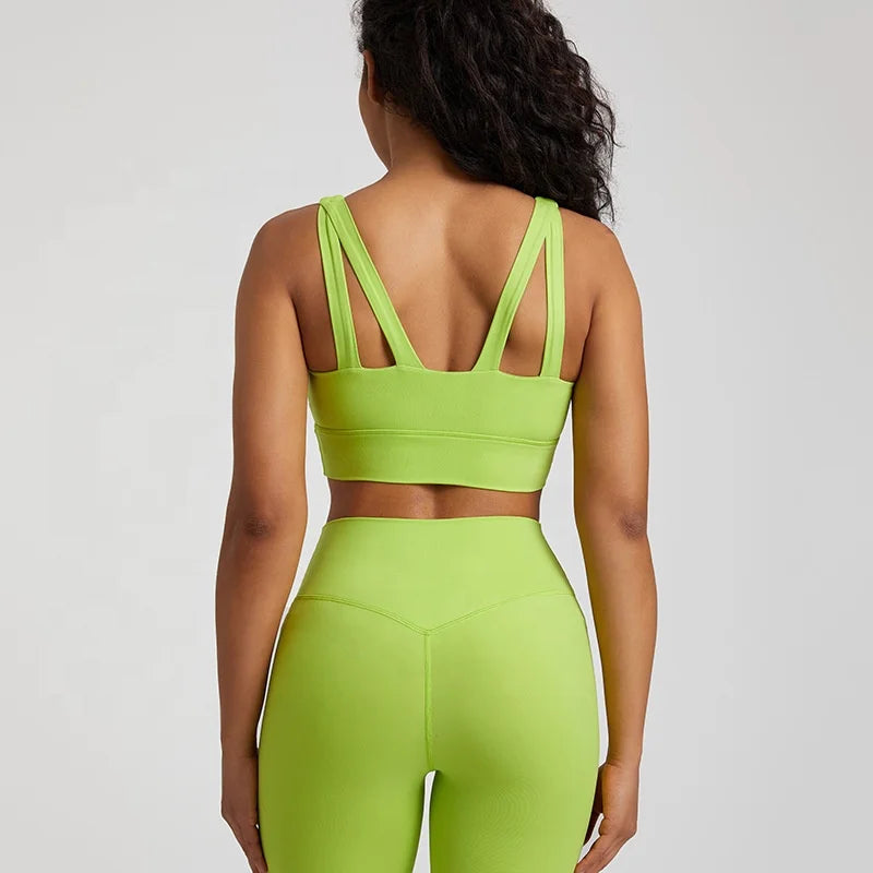 Custom Sexy Yoga Tops Yoga Sets Butt Tights Gym Leggings Wholesale Fitness Clothing Sports Wear for Women