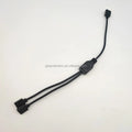 RGB 4Pin Extension Cable Black White 1T2 Y Splitter Female to Female LED Strip Extension Connector for 5050 3528 RGB LED Strips