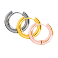 Trendy Gold Plated Stainless Steel Fashion Jewelry  Hinge Action Seamless Huggie Earrings Fine Jewelry Earrings