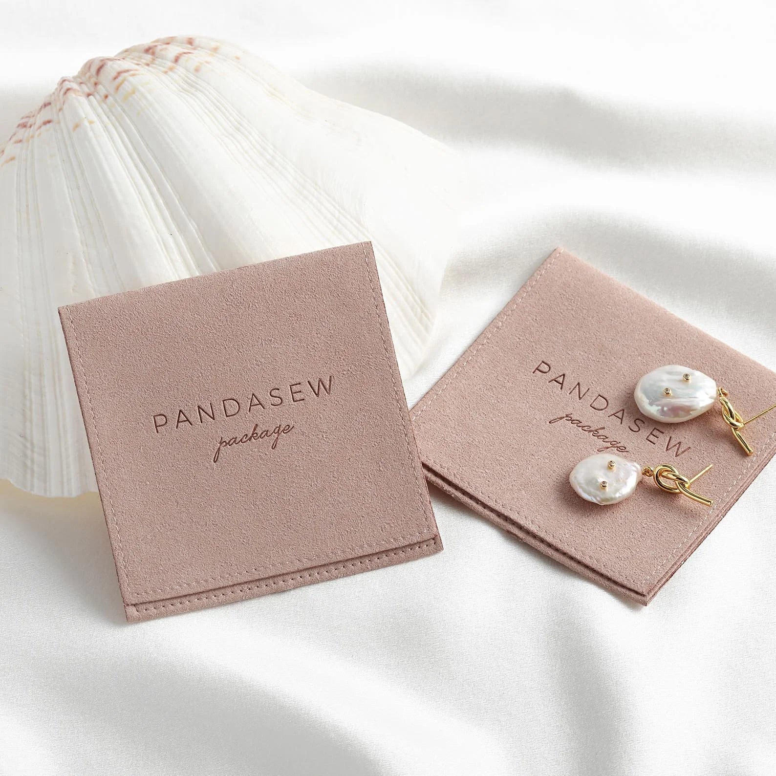 PandaSew 8x8cm Luxury Microfiber Suede Packaging Gift Bag Pouch for Jewelry