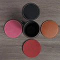 Fashion Custom Logo Laser PU Leather Cup Coaster Tea Coffee Glass Drink Beer Bar Cup Coaster Heating Pad Mat for Car
