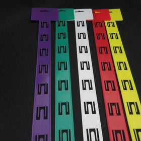 Plastic 8 Pack Station Hanging Merchandise Display Clip Strips With S Hooks for Supermarket Retail