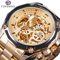 Forsining Watch for Men Luxury Steampunk Gear Creative Transparent Automatic Mechanical Watches Men Wrist Relogio Masculino