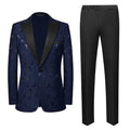 New Office Suit Berm Barge V Collar Red Black White Navy Blue One Button Jacket PantsLatest Groomsmen Suits MMA402