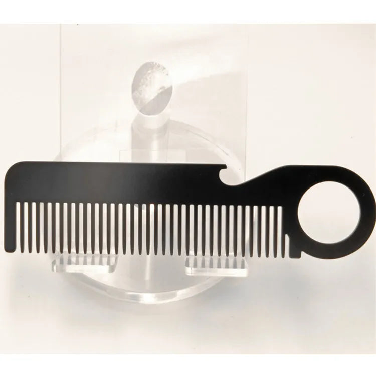 Factory Customized High-quality Hand Polished Stainless Steel Comb Men's Beard Care Comb Hot Selling Business Comb