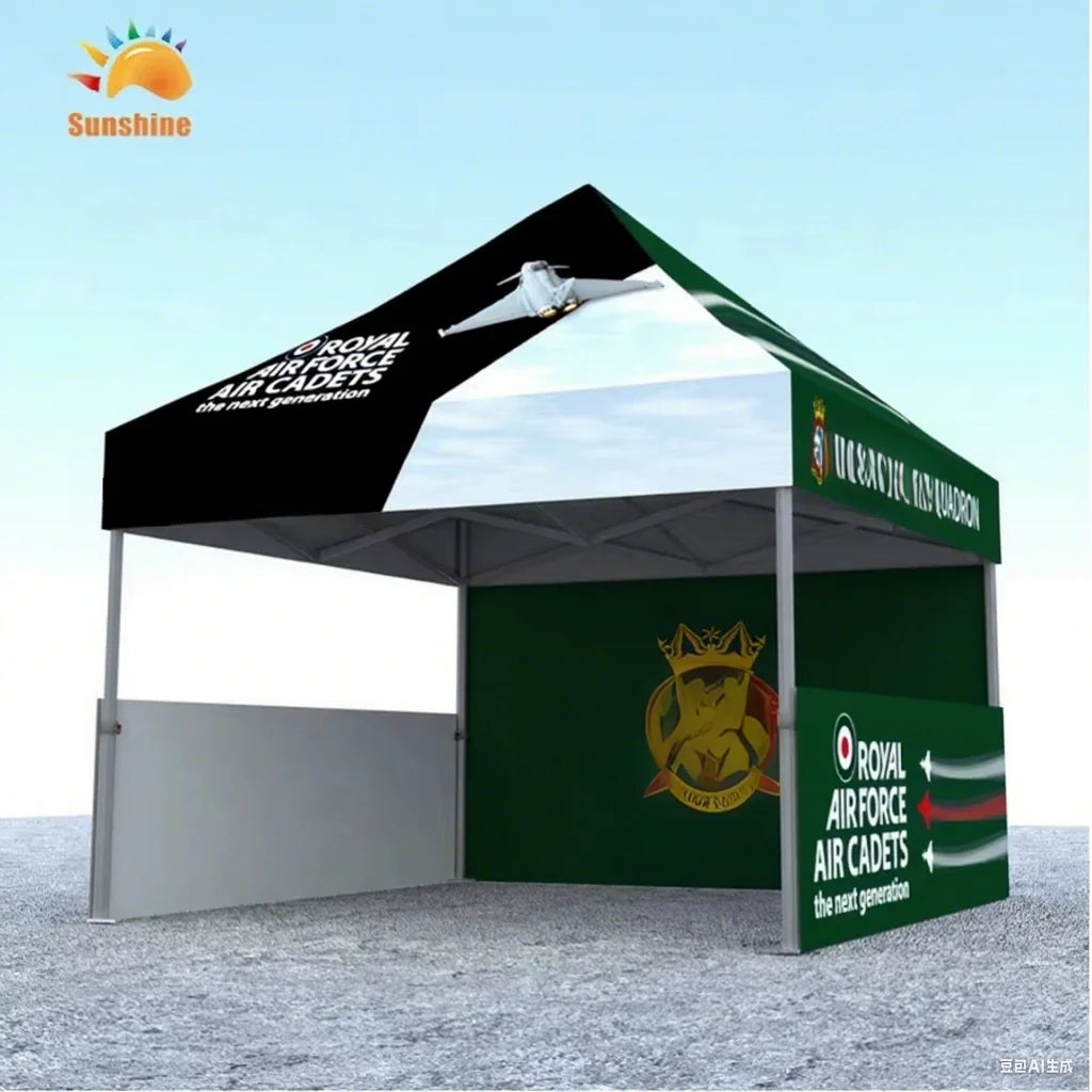 Custom Printed 10x10ft Trade Show Event Tent Tent Outdoor Frame Hexagon Aluminum Frame Waterproof Oxford Durable Portable