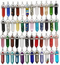 Genuine Quartz Stone Healing Point Reiki Chakra Pendants Crystal Charms Bulk for Jewelry Making