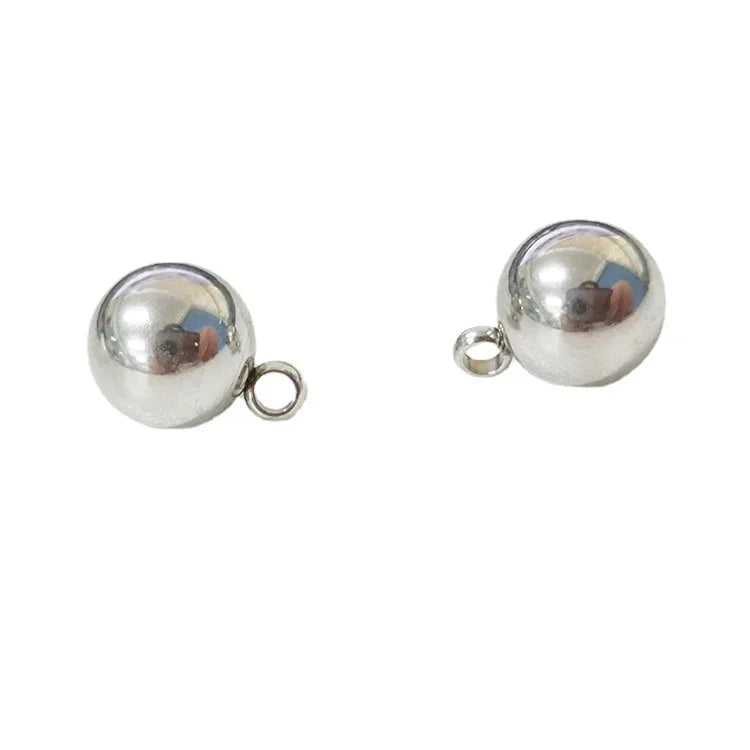 Electroplated Stainless Steel Drop Tail Ball Round Bead Pendant Charm for Necklace Bracelet Diy Jewelry Accessories