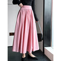 Boutique Wholesale 2026 Spring New French High End Pink Large Swing A-line Pleated Women's Half Skirt