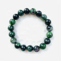 Wholesale Natural 10cmm Round Shape Beads Bracelet Ruby Zoisite Gemstone Bead Bracelet