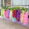 L050  Artificial Flowers Vine Colorful Wistaria  Wedding Hotel Ceiling Decoration 110 Cm Long Wisteria Flowers for Wedding