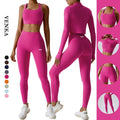 New Low MOQ Fitness Suit Women Crossed Back Sports Bra Crop Top Zipper Jackeet Shorts Pants Leggings Ladies Yoga Workout Set