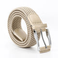 Solid Color High Quality Fashion Pin Buckle Women Stretch Waist Men Golf Elastic Braided Belts