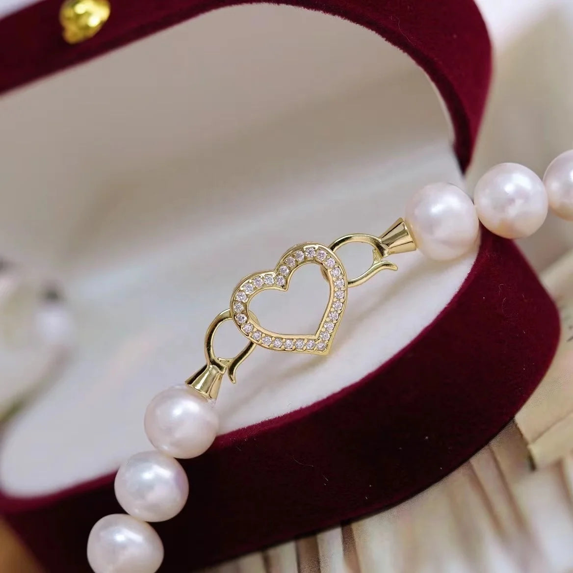 C508 8-9mm 925 Sterling Silver 18K Gold Plated Pearl Clasp for Jewelry Wholesale Metal Cord Ends Clasp Necklace/bracelet Clasp