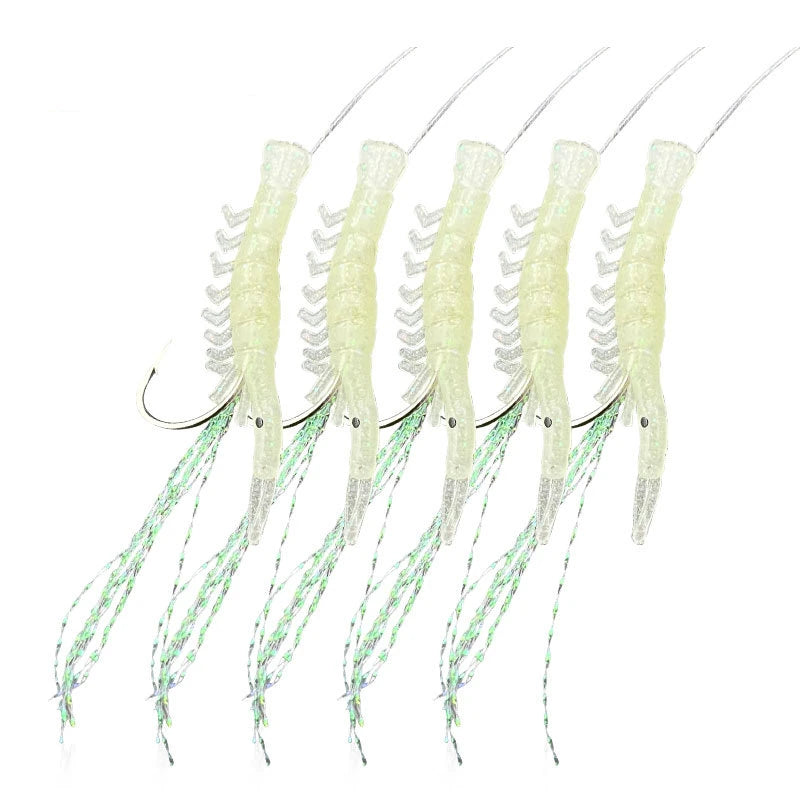 2025 Brand New Luminous 5pcs/bag Sabiki Shrimp Hook Sea Fishing Hook