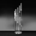 Y-Q083 Modern Luxury Tube Candlestick CustomCrystal Glass Candle Holder for Weddings Table Centerpieces Decoration