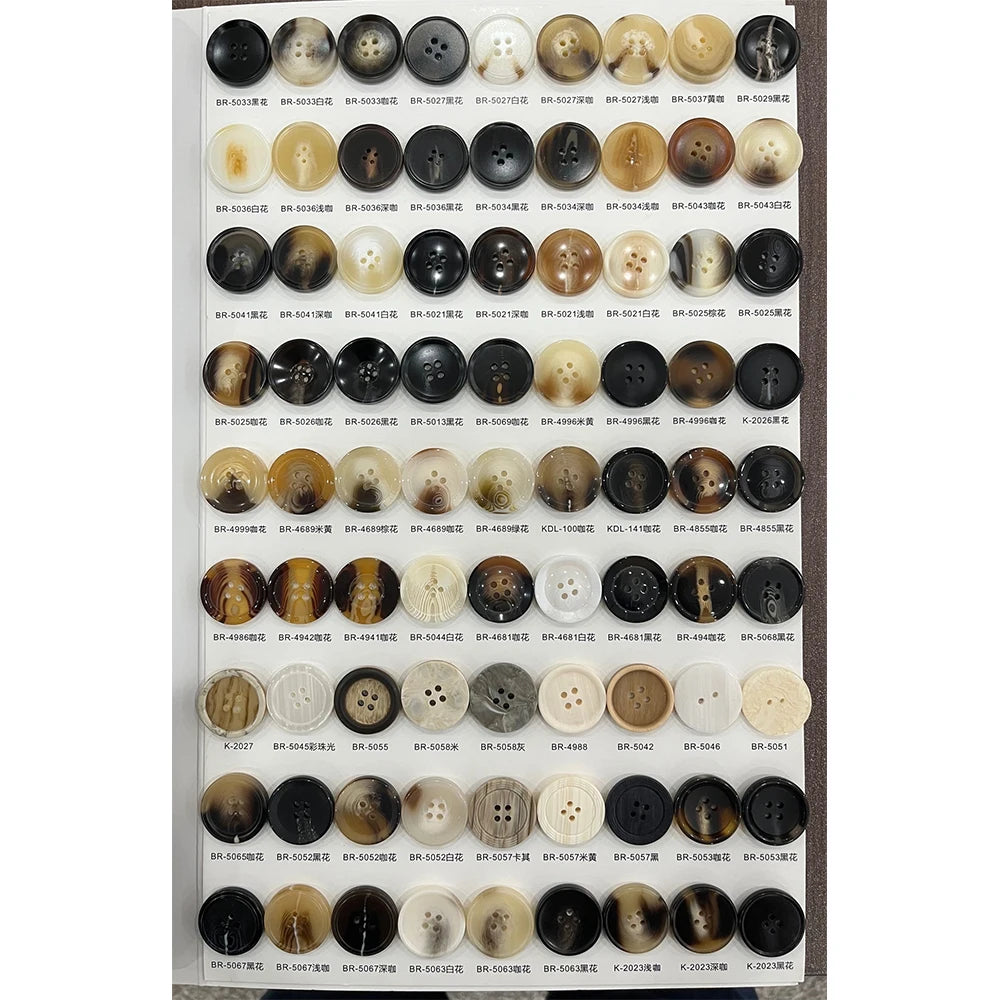 Factory Wholesale Price Plastic Button Trendy Custom logo Colors Eco Friendly Horn Buttons for Suit Sweaters