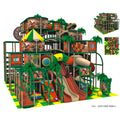 Indoor Soft Play Equipment Tropical Jungle Theme Galvanized Steel & Plywood Construction for 200 Kids