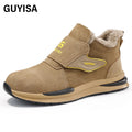 GUYISA Factory Direct High Protective Work Boots with Sparkproof and Wear-Resistant Rubber Soles Customizable Safety Shoes