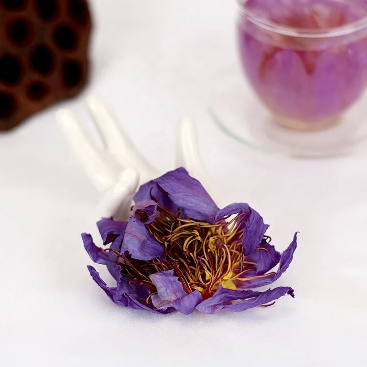 Lan Lian Hua Lotus  Nymphaea Caerulea Natural Organic Bulk Whole Dried Blue Lotus Flower for Tea