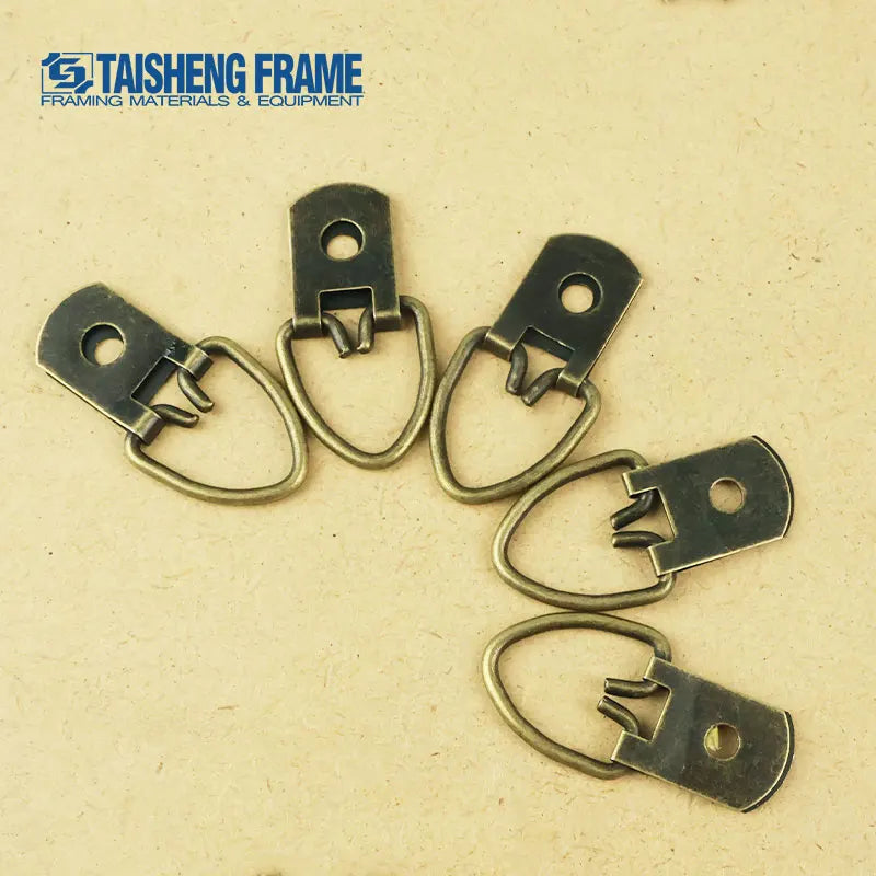 TS-K021 Bronze Metal Photo Frame Hanging Hook with D-Ring and Screw Photo Frame Hardware