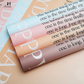 New Custom Korean English Best Wishes Gradient Waterproof Unique Gift Bouquet Wrapping Paper for Packaging
