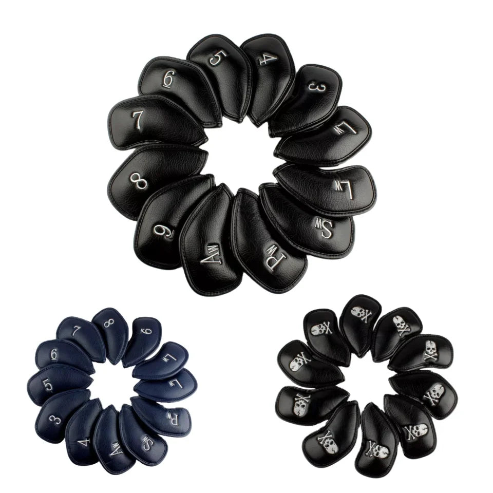 Craftsman Golf Iron Head Cover Set 12 PCS Pu Leather Golf Headcovers