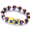 Wholesale Commemorative Gift Multicolor Cat's Eye Agate Beaded Bracelet Artistic Color Changing Pixiu Bracelet Gifts for Women