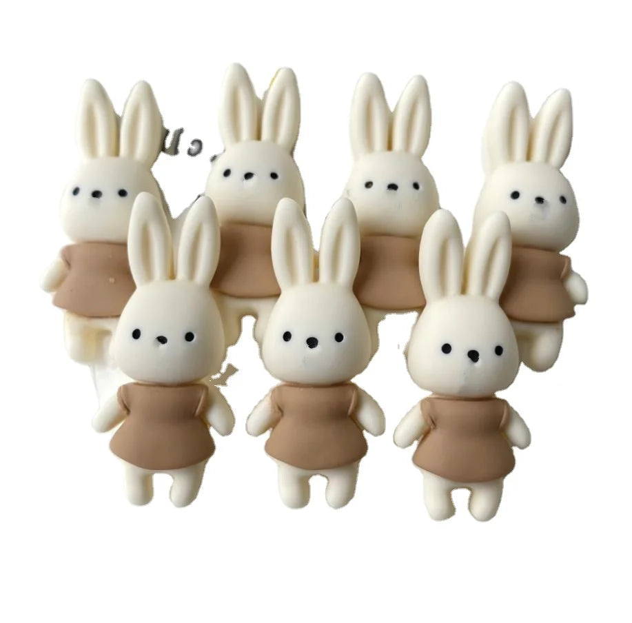 Kawaii Cartoon Bear Rabbit Resin Flatbacka Animals  Cabochon DIY Scrapbooking Decorative Craft Making Headgear Accessories
