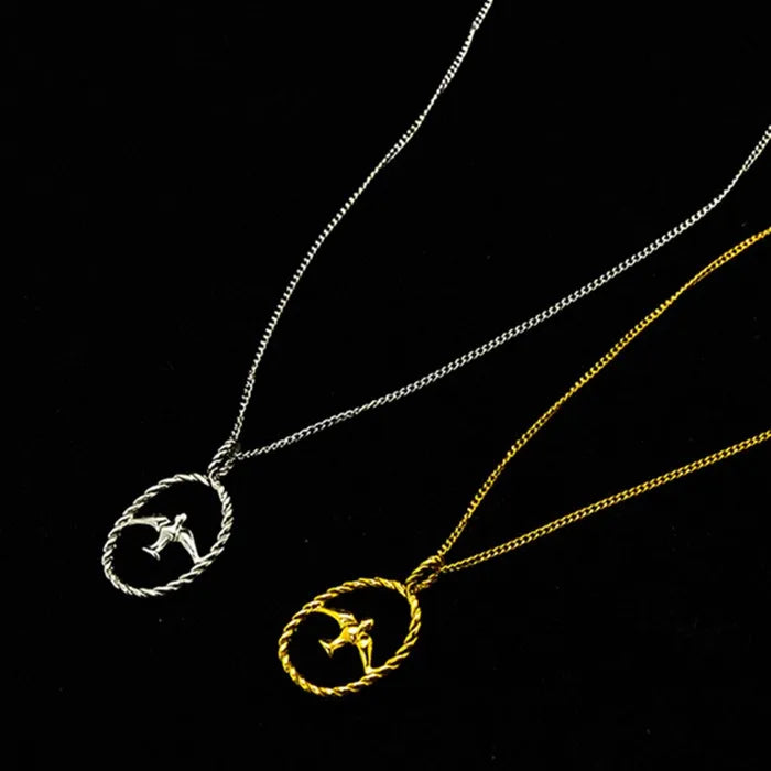 Hot Selling 18K Gold Rose Gold Plated Stainless Steel Peace Bird Aminal Pendant Necklace